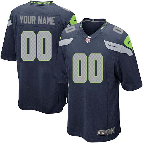 Nike Seattle Seahawks Customized Steel Blue Stitched Youth NFL Jersey